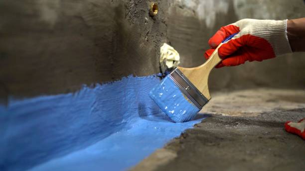 Commercial Exterior Waterproofing project at a Winn, MI business property by SJ Waterproofing Pros